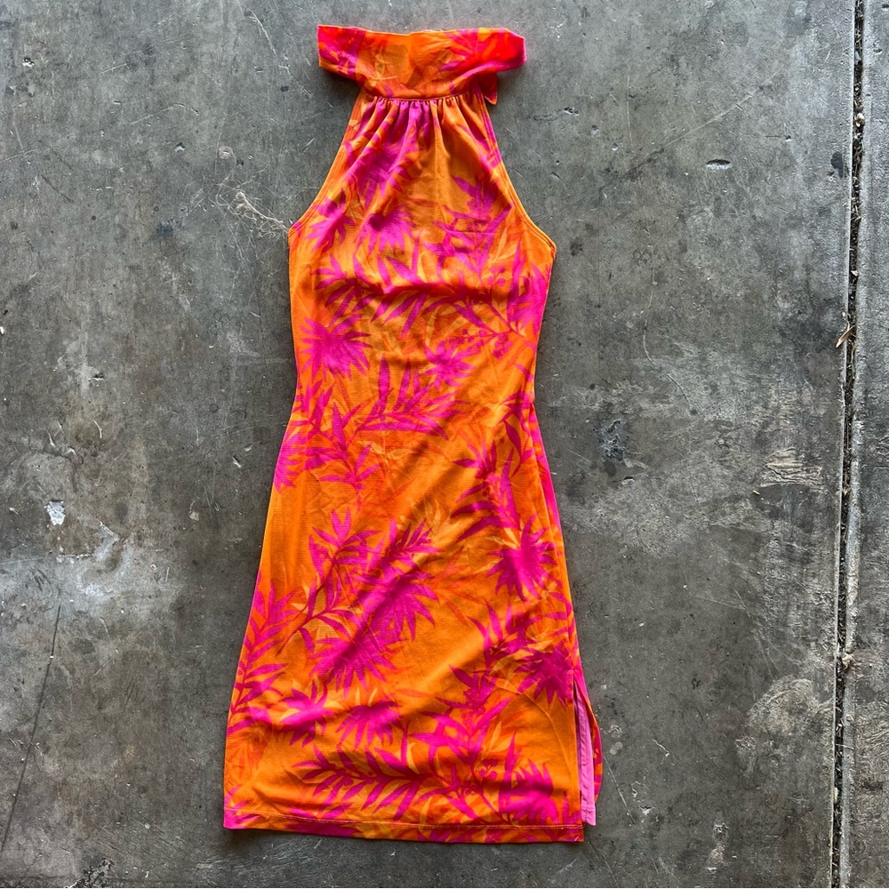 Guess Orange and Pink Mini Dress